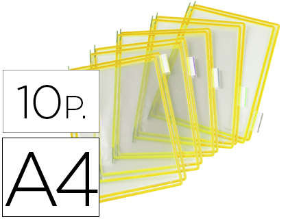 10 fundas para portacatálogo Tarifold A4 color amarillo